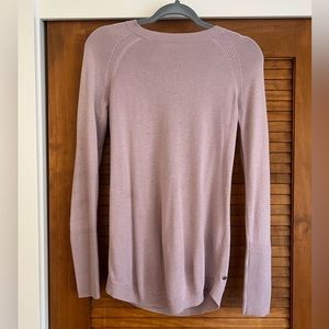 Mauve/purple/pink Lululemon sweater, open back size small